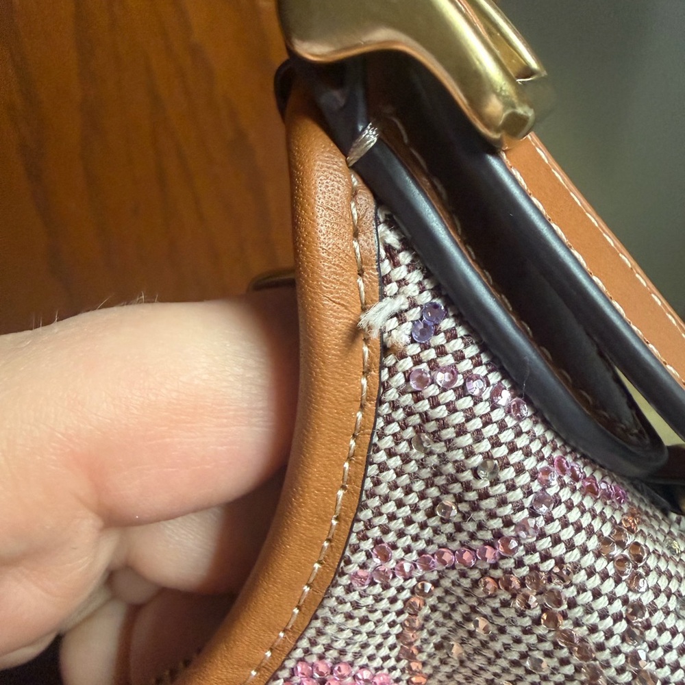 Coach Hobo in Multicolor Signature Canvas with Saddle Brown Leather Trim - Picture 8 of 16